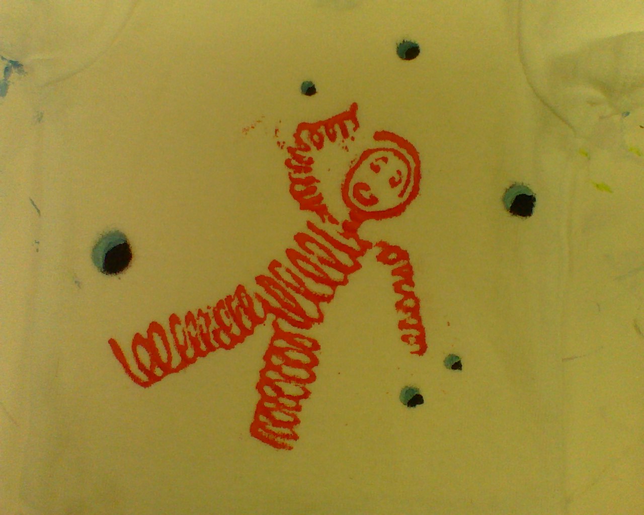 screen print on t-shirt (circa 2010)
